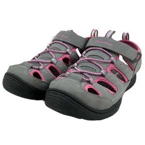 Eddie Bauer | Girl's Bump Toe Sandal | Grey & Pink | Size 4